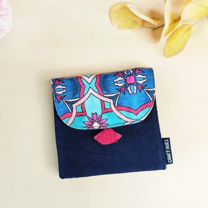 5 COMPARTMENT MINI WALLET-TEAL TILE