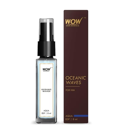 WOW Skin Science Men Oceanic Waves | Aqua Eau De Parfum |Premium Valentine'S Day Gift | Long Lasting Luxury Aerosol Perfume For Him | 8mL WOW Skin Science Men Oceanic Waves | Aqua Eau De Parfum |Premium Valentine'S Day Gift | Long Lasting Luxury Aerosol 