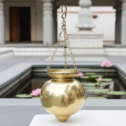 Brass Hanging Shiv Jaldhara � Pooja Abhishek Vessel, Height : 10 Inch (ZMAS600 F)