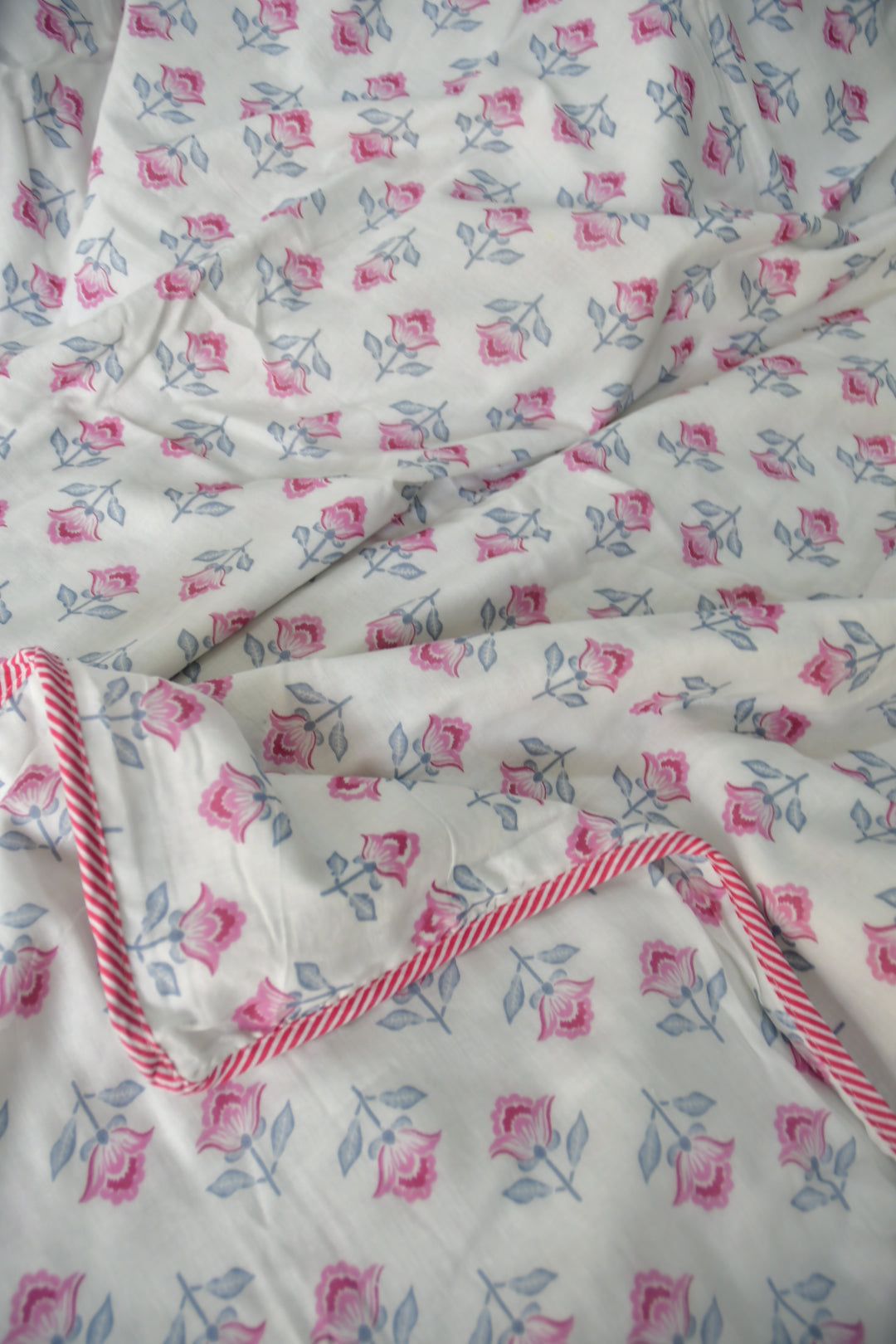 Pastel Pink Buta Dohar : Premium CottonDouble