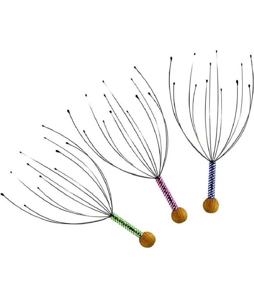 APNA MALL Head Scalp Bokomo Massager Pack of 3 (Color Vary) Bokomo Head Massager Head Massager