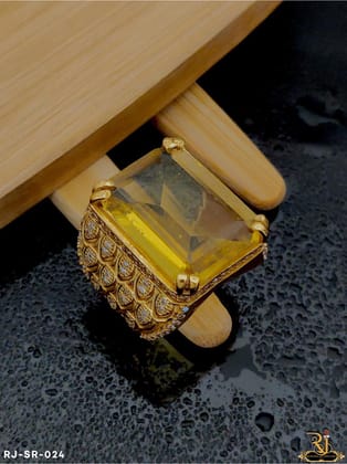 Exclusive Yellow Stone Streamlined Design Superior Quality Diamond Ring SR-024-24