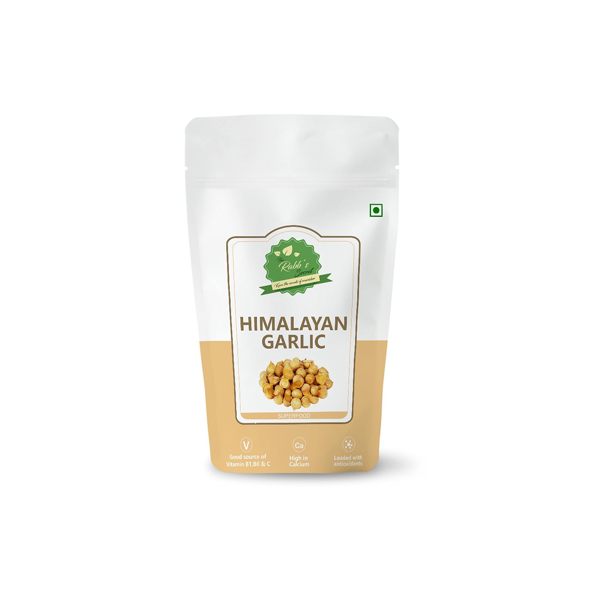 The Rabb's Secret Himalayan Garlic/Kashmiri Lehsun 200gm - Himalayan Single Clove Garlic or Snow Mountain Garlic for strong Immunity & Diabetes (Kashmiri Garlic, 200gm)