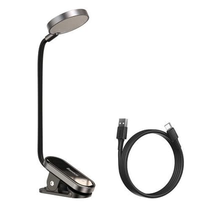 Baseus Mini Clip Book Reading Light Rechargeable Lamp Gray (DGRAD-0G)