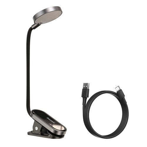 Baseus Mini Clip Book Reading Light Rechargeable Lamp Gray (DGRAD-0G)