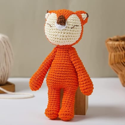 Baby Fox Rattle & Crochet Doll Plush Elephant Stuffed Animals Toy for Newborn 28 Inches