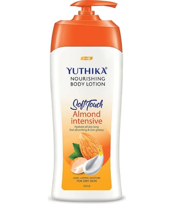 Yuthika Almond Body Lotion for Dry Skin 300ml, Long Lasting Nourishing Body Lotion Non-Greasy, Fast Absorbing Bodylotion