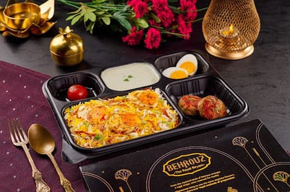 Tokhm-e-Biryani Thali With Kebabs