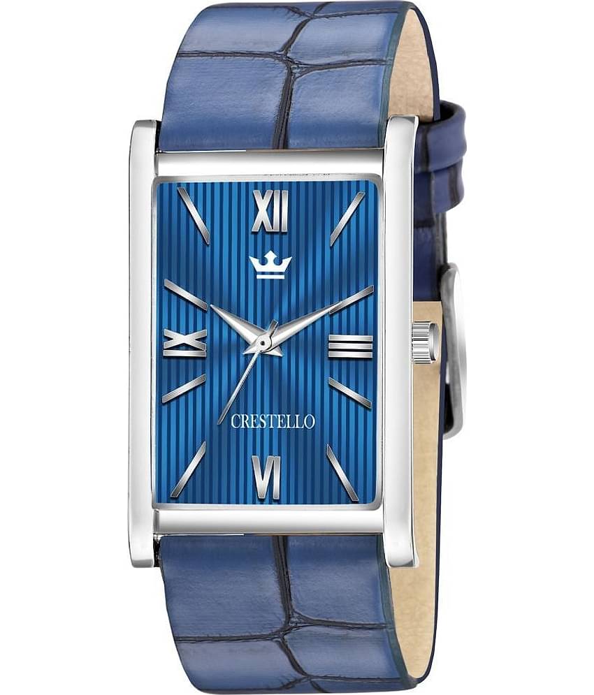 Crestello - Blue Leather Analog Men's Watch