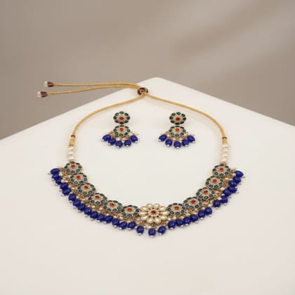 meenakari kundan neack lase
