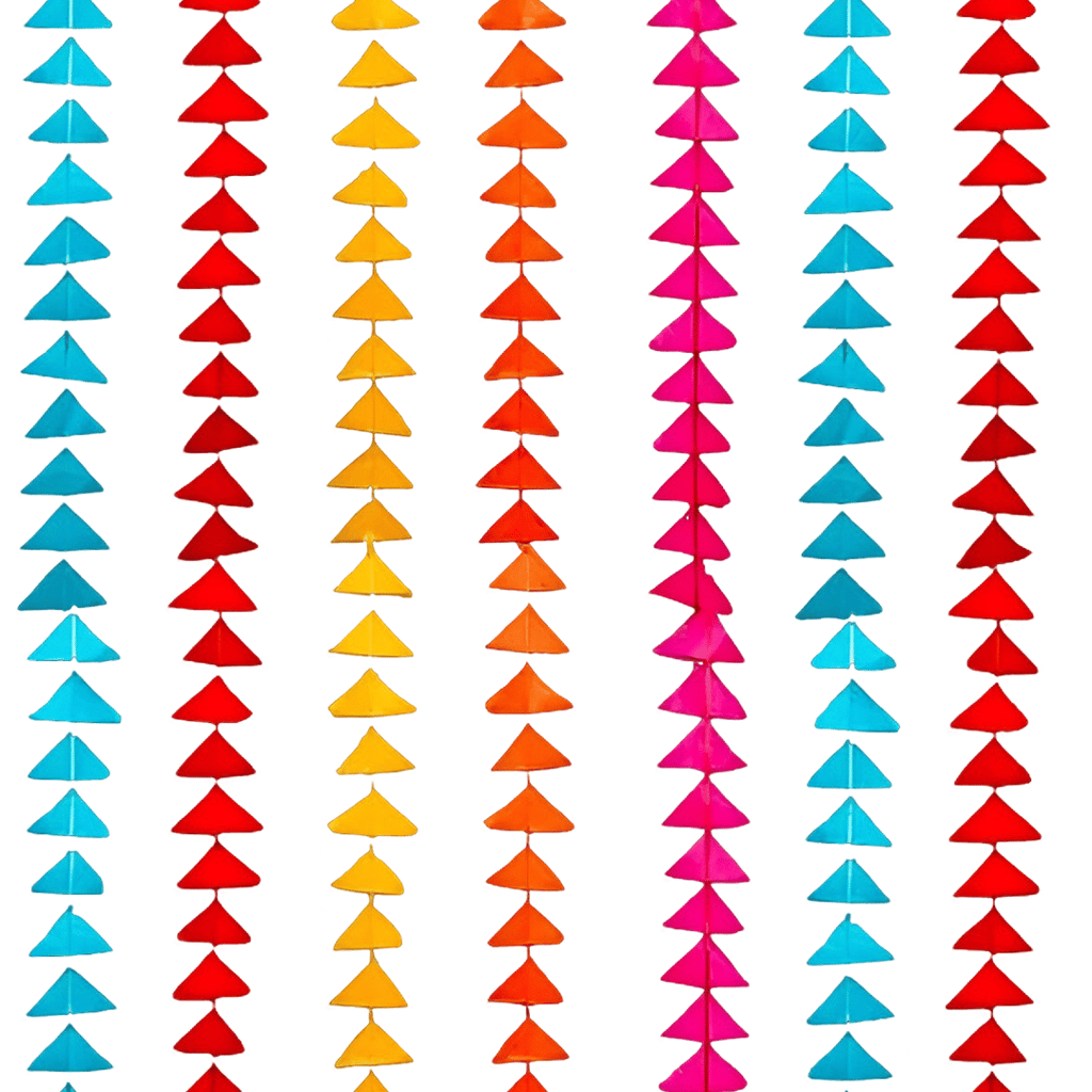 Decorative Triangle Toran,Triangle Cloth Garlands 4Ft. Hanging For Mehndi, Haldi, Wedding,Pongal,Festive Backdrops-Pack of 10 - Party and Festive Needs | Buy online on ZillyBuy