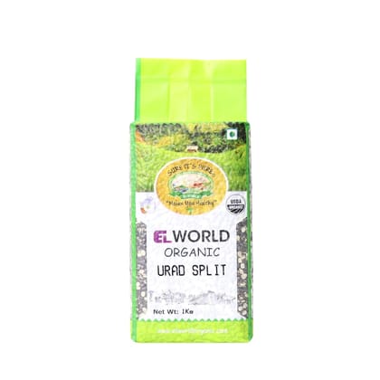 Elworld Agro & Organic Food Products Urad Split 1Kg