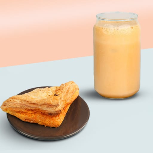 Irish Cold Coffee (R) + Veg Puff