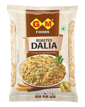 GM Foods Roasted Dalia 500g (Pack of 3) | Daliya/Broken Wheat | Quick & Instant Healthy Meal for Breakfast | High in Fiber, Protein & Essential Nutrients | Easy to Cook | No Preservatives