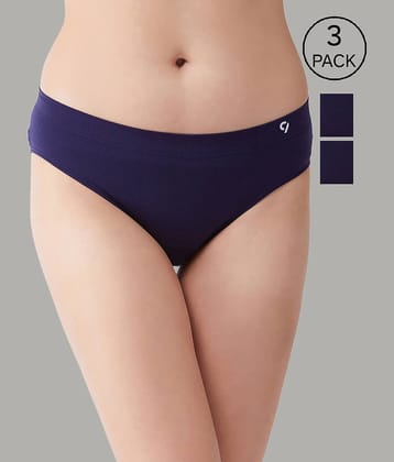 C9 Airwear Pack of 3 Nylon Solid Women's Bikini ( Purple )