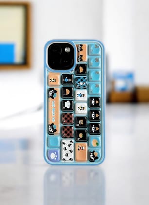 Blue Kawaii Keypop Case for iPhone 13