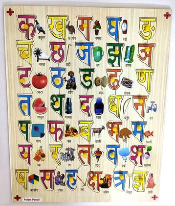 Peters Pence HINDI VARNAMALA EDUCATION LEARNING PUZZLE BOARD  DOUBLE  VARNAMALA   FOR KIDS PRE PRIMARY EDUCATION