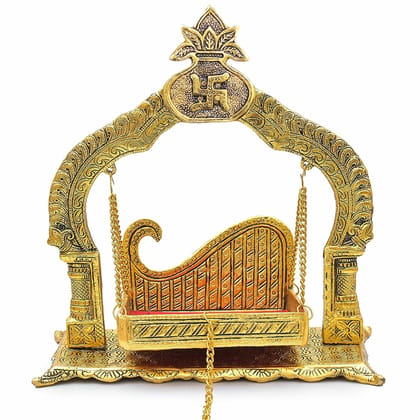 Aluminium Showpiece Kalash Jhula Statue (ASMAS456 G)