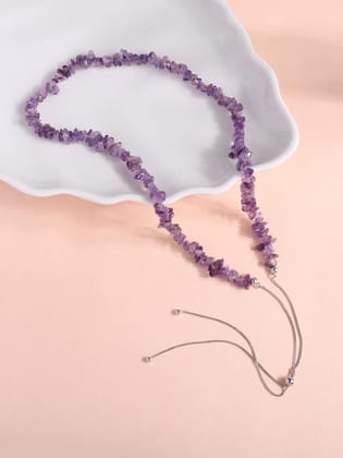 Amethyst Beads Bolo Necklace