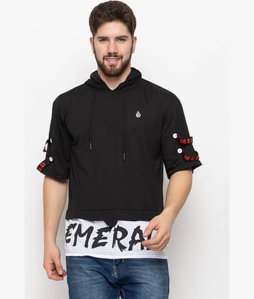 Emerald Pack of 1 Cotton Blend Regular Fit Men's T-Shirt ( Black )