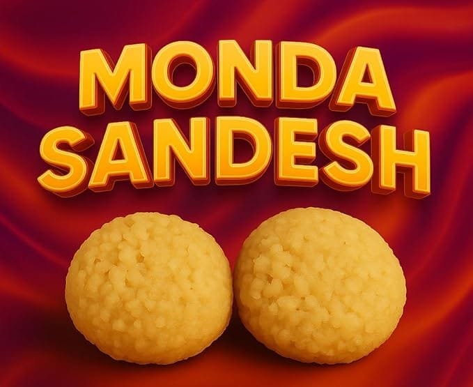 BANGLARMISTI Monda Sandesh | Traditional Bengali Sweet, Korapak Mouthwatering Sandesh, 12pcs Pack