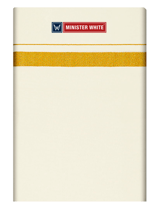 Mens Cotton Cream Single Layered Dhoti with 3/4" Gold Jari Border  - Advik 3/4-2Mtr