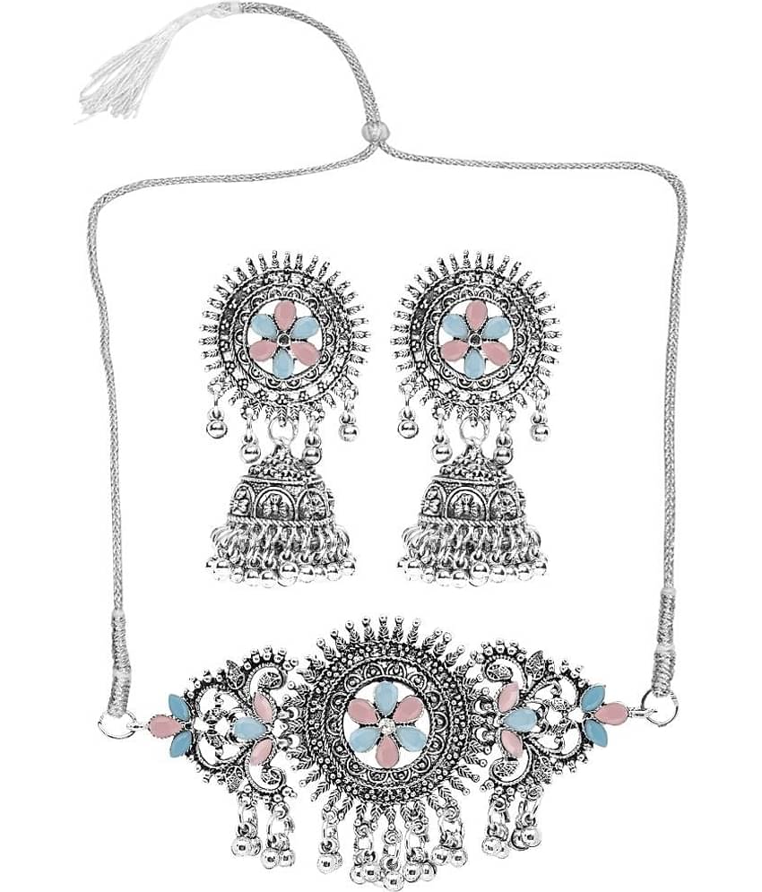 Sunhari Jewels Multi Color German Necklace Set ( Pack of 1 )