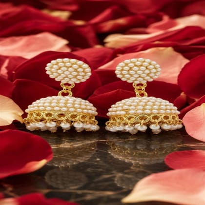 Elayne Pearl Royale Jhumkas