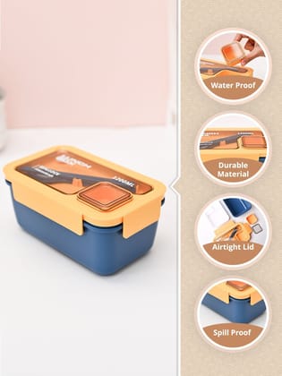 Yellow & Blue Lunch Box Set (1200ml + 40ml)