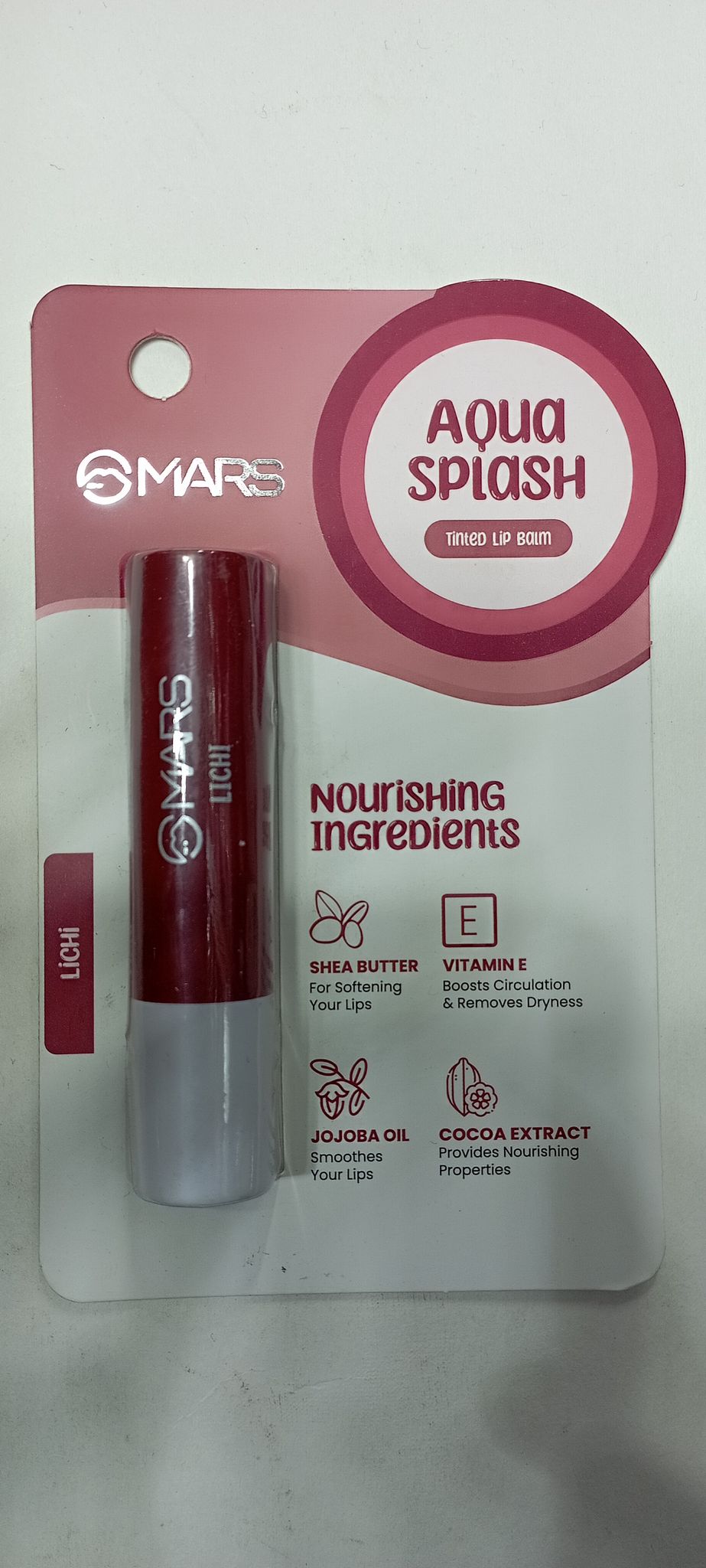 Mars aqua splash tinted lip balm Lichi 3g