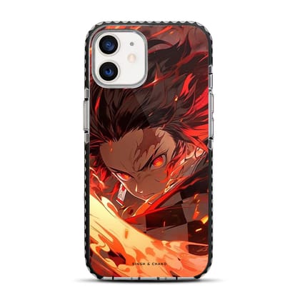 Tanjiro Fire Sword 2.0 Demon Slayer Anime iPhone 12 Mini Stride Phone Case-Stride