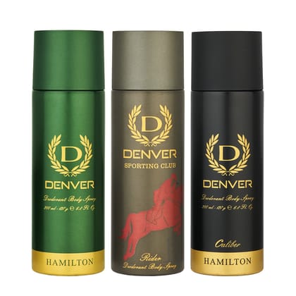 Hamilton, Rider & Caliber Combo Deo Spray - For Men (600ml, Pack of 3)