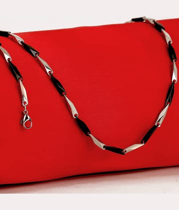 FASHION FRILL Silver Plated Stainless Steel Chain ( Pack of 1 )