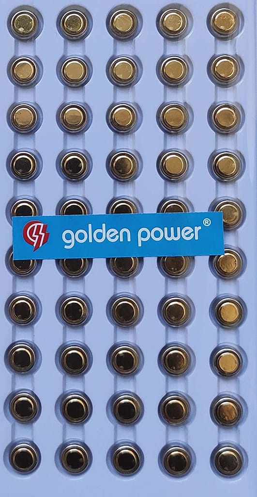 Exelent 50-Pack Sr626sw Universal Watch Battery Cells 364A, 376, 377A, SR626SW, LR626, 377, LR626, AG4, 1.5V Alkaline Button Batteries -Suitable Small Analog Watches (Pack of 50)