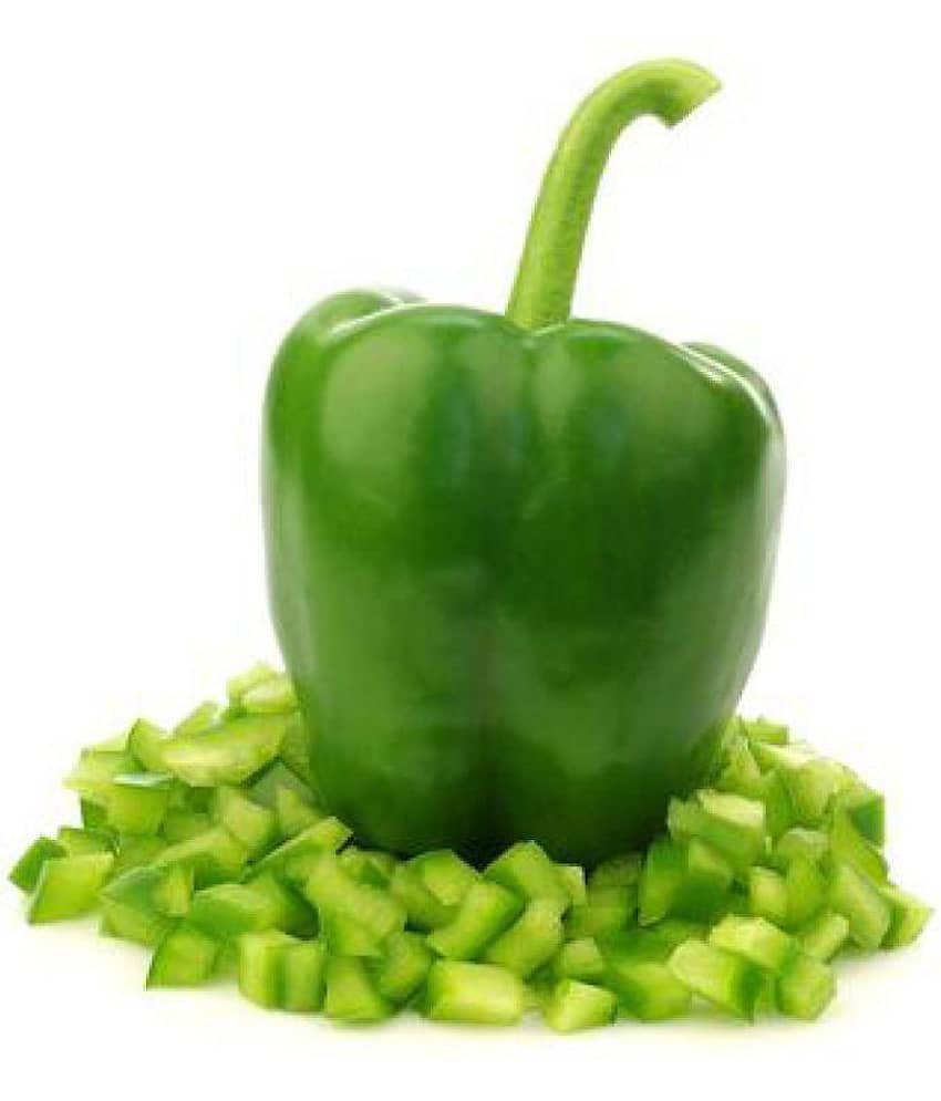 Green Capsicum Seeds, Bell Pepper Seeds, Sweet Pepper Seeds Pack Of 100 Seeds
