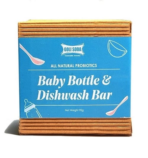 Goli Soda All Natural Probiotics Baby Bottle & Dishwash Bar - 90 Gms (Pack Of 1)
