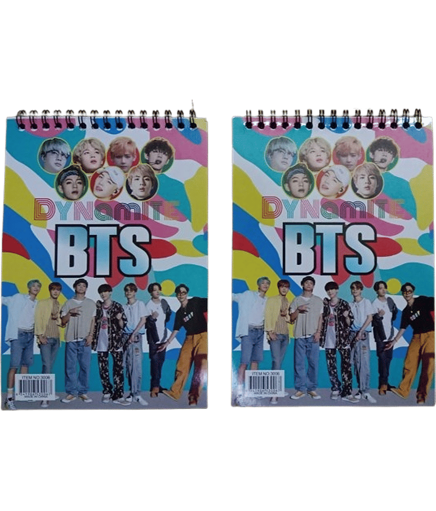 1972 BTS- YESKART COMBO 2 PC Small Size BTS Scratch Magic Doodle, Scratch Art Activity 2 Note Books Or Note Pad of 6  Pages with One Stick for Kids Arts and Crafts (pack of 2)