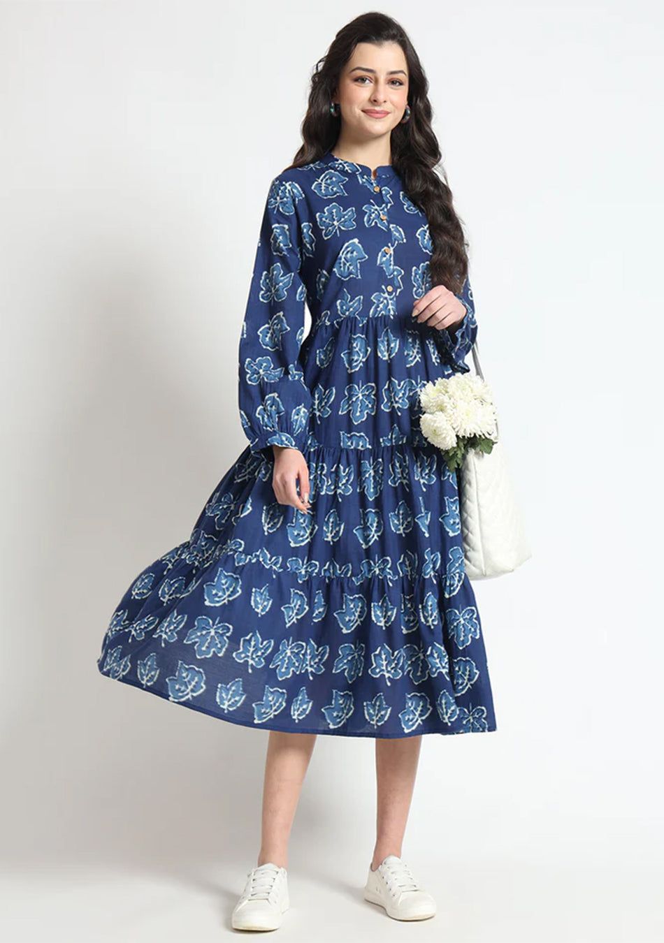 Blue maple Flared Dress-S