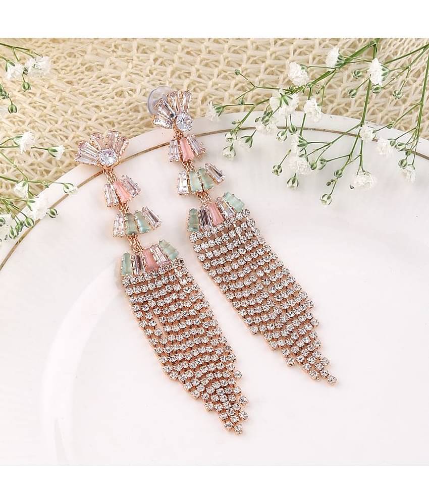 Bhagya Lakshmi Multicolor Danglers Earrings ( Pack of 1 )