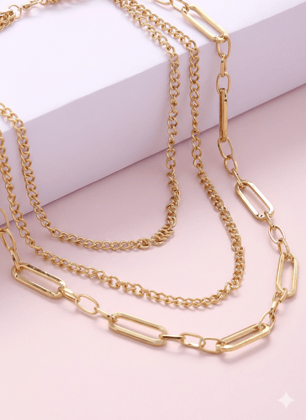 JustPeachy Gold-Plated Layered Necklace