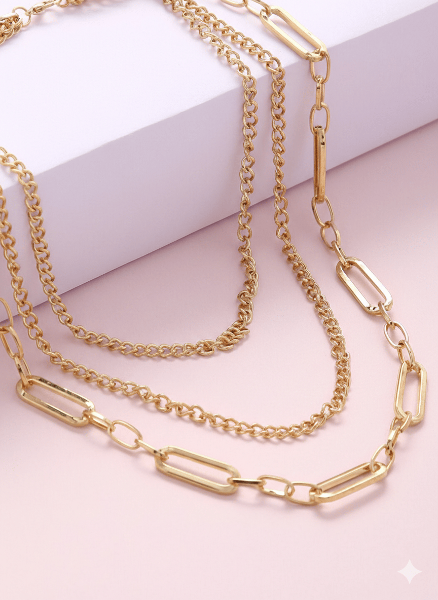 JustPeachy Gold-Plated Layered Necklace