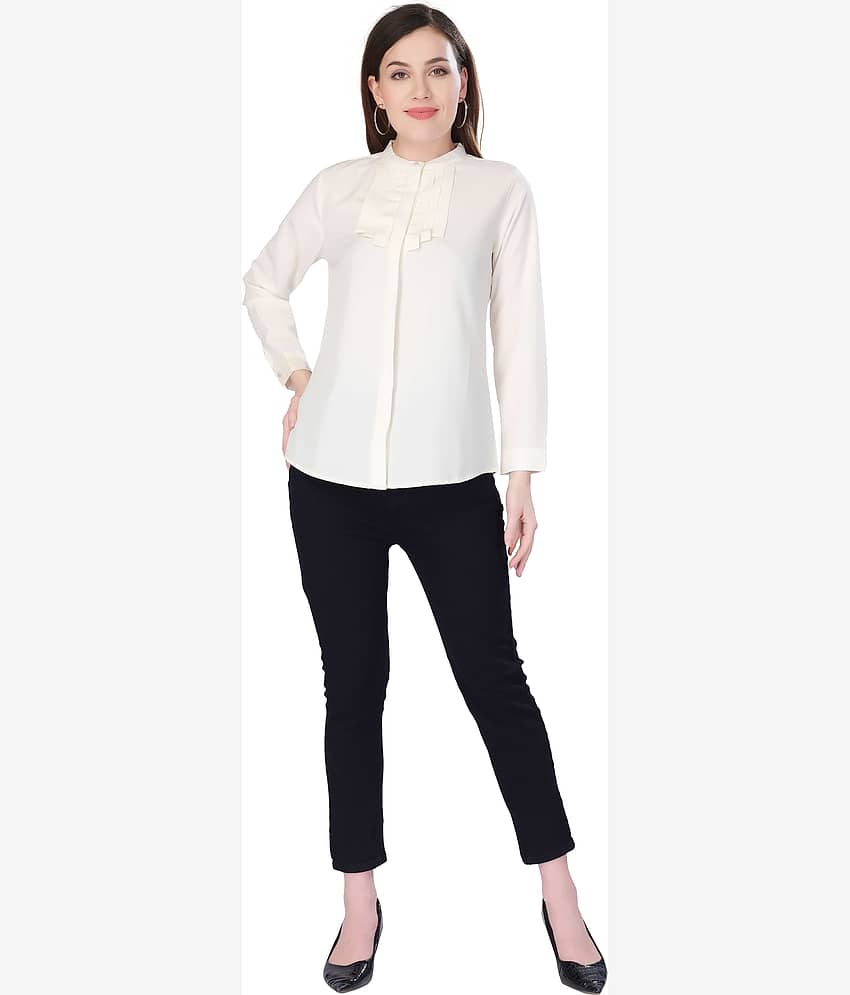 Mantra Fashion Women's Polyester Regular Top ( White )