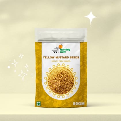 Morning Wale Yellow Mustard Seeds (90g) | Premium Peeli Sarso | Pickling & Tempering Spice
