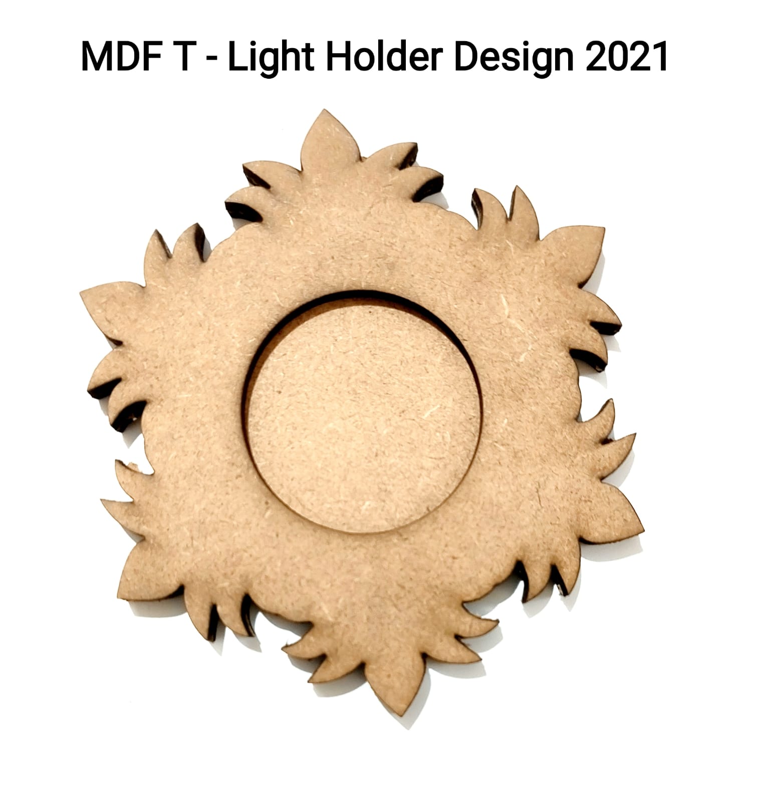 Brand Zero MDF Tea Light Holder Double Layer - Design BZMDFTEALHDDL2021