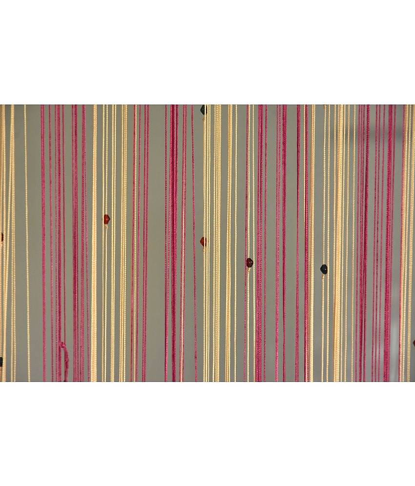 Homefab India Solid Semi-Transparent Rod Pocket Long Door Curtain 9ft (Pack of 1) - Maroon