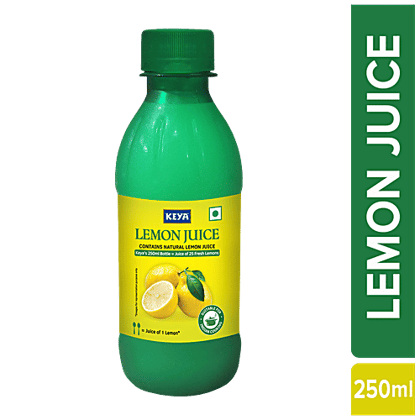 Keya Lemon Juice With Natural Lemons, 250 ml
