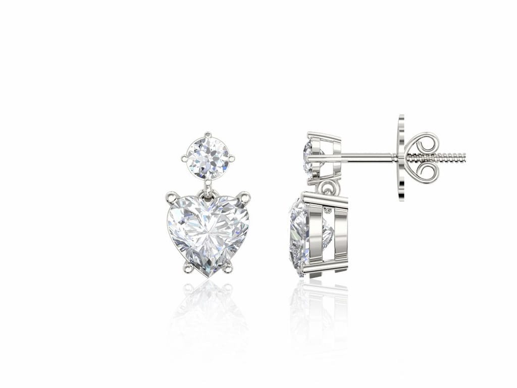 Illuminating Heart Drop Solitaire Earrings