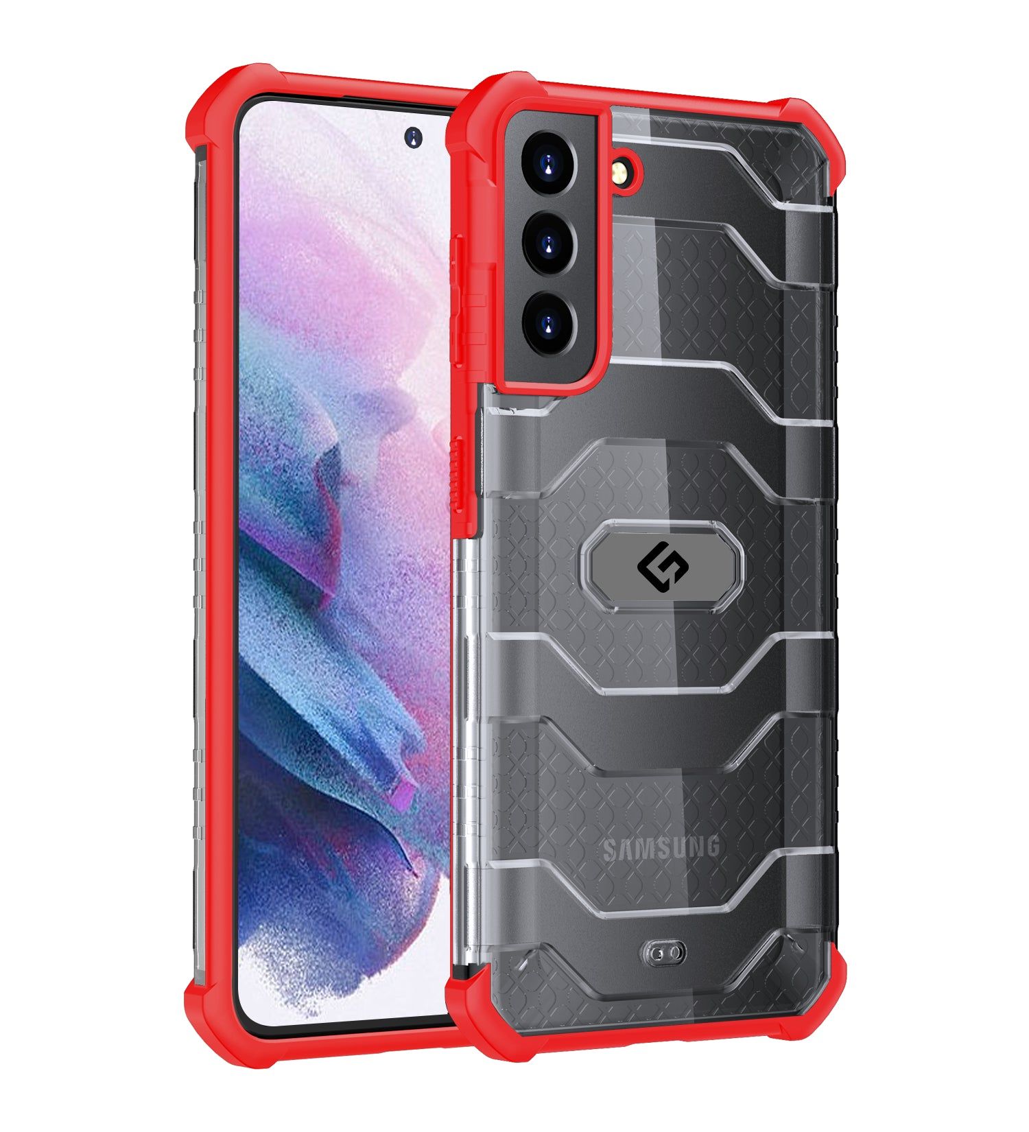 Explorer Series [Certified Military Grade Protection] Back Cover for Samsung Galaxy S21 Plus (6.7 inch), Tangy Red