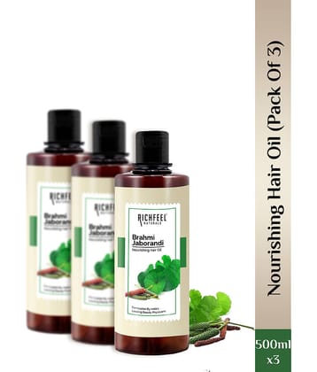 Richfeel Brahmi Jaborandi Hair Oil 500 Ml Pack of 3