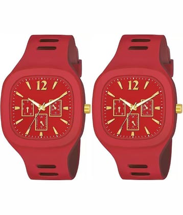 Hala - Red Silicon Analog Men's Watch